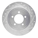 Dynamic Friction 2002-2010 Ford Explorer Rear Right Drilled & Slotted Silver Brake Rotor by Dynamic Friction Company 631-54178R