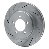 Dynamic Friction 2002-2005 Ford Explorer Front Left Drilled & Slotted Silver Brake Rotor by Dynamic Friction Company 631-54179L
