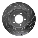 Dynamic Friction 2002-2005 Ford Explorer Front Left Drilled & Slotted Silver Brake Rotor by Dynamic Friction Company 631-54179L