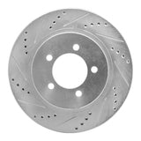 Dynamic Friction 2002-2005 Ford Explorer Front Left Drilled & Slotted Silver Brake Rotor by Dynamic Friction Company 631-54179L