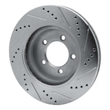 Dynamic Friction 2002-2005 Ford Explorer Front Left Drilled & Slotted Silver Brake Rotor by Dynamic Friction Company 631-54179L