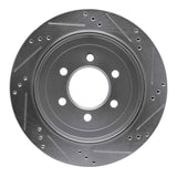 Dynamic Friction 2002-2006 Ford Expedition Rear Left Drilled & Slotted Silver Brake Rotor by Dynamic Friction Company 631-54181L