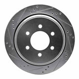 Dynamic Friction 2002-2006 Ford Expedition Rear Left Drilled & Slotted Silver Brake Rotor by Dynamic Friction Company 631-54181L