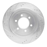 Dynamic Friction 2002-2006 Ford Expedition Rear Right Drilled & Slotted Silver Brake Rotor by Dynamic Friction Company 631-54181R