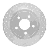 Dynamic Friction 2003-2005 Ford Explorer Sport Trac Rear Left Drilled & Slotted Silver Brake Rotor by Dynamic Friction Company 631-54182L