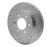 Dynamic Friction 2002-2006 Ford Expedition Front Left Drilled & Slotted Silver Brake Rotor by Dynamic Friction Company 631-54183L