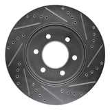 Dynamic Friction 2002-2006 Ford Expedition Front Left Drilled & Slotted Silver Brake Rotor by Dynamic Friction Company 631-54183L