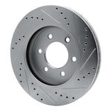 Dynamic Friction 2002-2006 Ford Expedition Front Left Drilled & Slotted Silver Brake Rotor by Dynamic Friction Company 631-54183L