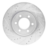 Dynamic Friction 2002-2006 Ford Expedition Front Right Drilled & Slotted Silver Brake Rotor by Dynamic Friction Company 631-54183R