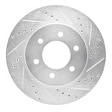 Dynamic Friction 2002-2006 Ford Expedition Front Right Drilled & Slotted Silver Brake Rotor by Dynamic Friction Company 631-54183R