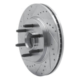 Dynamic Friction 2004-2008 Ford F-150 RWD Front Left Drilled & Slotted Silver Brake Rotor by Dynamic Friction Company 631-54184L