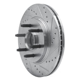 Dynamic Friction 2004-2008 Ford F-150 RWD Front Right Drilled & Slotted Silver Brake Rotor by Dynamic Friction Company 631-54184R