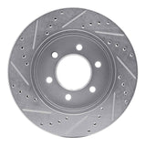 Dynamic Friction 2004-2008 Ford F-150 4WD Front Right Drilled & Slotted Silver Brake Rotor by Dynamic Friction Company 631-54186R