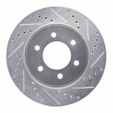 Dynamic Friction 2004-2008 Ford F-150 4WD Front Right Drilled & Slotted Silver Brake Rotor by Dynamic Friction Company 631-54186R