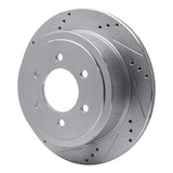 Dynamic Friction 2004-2011 Ford F-150 RWD Rear Left Drilled & Slotted Silver Brake Rotor by Dynamic Friction Company 631-54188L