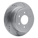 Dynamic Friction 2004-2011 Ford F-150 4WD Rear Right Drilled & Slotted Silver Brake Rotor by Dynamic Friction Company 631-54188R