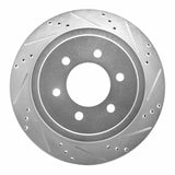 Dynamic Friction 2004-2011 Ford F-150 4WD Rear Right Drilled & Slotted Silver Brake Rotor by Dynamic Friction Company 631-54188R