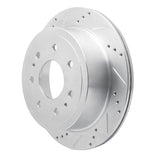 Dynamic Friction 2004-2011 Ford F-150 4WD Rear Left Drilled & Slotted Silver Brake Rotor by Dynamic Friction Company 631-54189L