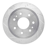 Dynamic Friction 2004-2011 Ford F-150 4WD Rear Left Drilled & Slotted Silver Brake Rotor by Dynamic Friction Company 631-54189L