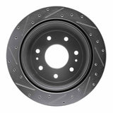 Dynamic Friction 2004-2011 Ford F-150 RWD Rear Right Drilled & Slotted Silver Brake Rotor by Dynamic Friction Company 631-54189R