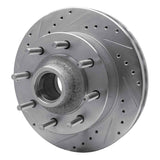 Dynamic Friction 2003-2005 Ford F-350 Super Duty 2WD Front Left Drilled & Slotted Silver Brake Rotor by Dynamic Friction Company 631-54190L