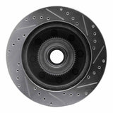 Dynamic Friction 2003-2005 Ford F-350 Super Duty 2WD Front Left Drilled & Slotted Silver Brake Rotor by Dynamic Friction Company 631-54190L