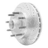 Dynamic Friction 2003-2005 Ford Excursion Front Right Drilled & Slotted Silver Brake Rotor by Dynamic Friction Company 631-54190R