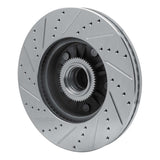 Dynamic Friction 2004-2006 Ford E-20150 Front Right Drilled & Slotted Silver Brake Rotor by Dynamic Friction Company 631-54191R