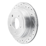 Dynamic Friction 2004-2006 Ford E-20150 Rear Left Drilled & Slotted Silver Brake Rotor by Dynamic Friction Company 631-54192L
