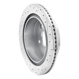 Dynamic Friction 2004-2006 Ford E-20150 Rear Left Drilled & Slotted Silver Brake Rotor by Dynamic Friction Company 631-54192L