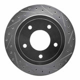 Dynamic Friction 2004-2006 Ford Econoline Rear Right Drilled & Slotted Silver Brake Rotor by Dynamic Friction Company 631-54192R