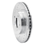 Dynamic Friction 2005-2012 Ford Escape Front Left Drilled & Slotted Silver Brake Rotor by Dynamic Friction Company 631-54193L