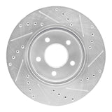 Dynamic Friction 2005-2012 Ford Escape Front Left Drilled & Slotted Silver Brake Rotor by Dynamic Friction Company 631-54193L