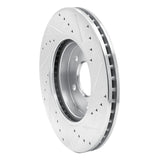 Dynamic Friction 2005-2012 Ford Escape Front Left Drilled & Slotted Silver Brake Rotor by Dynamic Friction Company 631-54193L