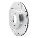 Dynamic Friction 2005-2012 Ford Escape Front Right Drilled & Slotted Silver Brake Rotor by Dynamic Friction Company 631-54193R