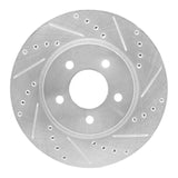 Dynamic Friction 2005-2012 Ford Escape Front Right Drilled & Slotted Silver Brake Rotor by Dynamic Friction Company 631-54193R
