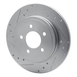 Dynamic Friction 2005-2008 Ford Escape Rear Left Drilled & Slotted Silver Brake Rotor by Dynamic Friction Company 631-54194L
