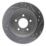 Dynamic Friction 2005-2008 Ford Escape Rear Left Drilled & Slotted Silver Brake Rotor by Dynamic Friction Company 631-54194L