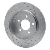 Dynamic Friction 2005-2008 Ford Escape Rear Left Drilled & Slotted Silver Brake Rotor by Dynamic Friction Company 631-54194L