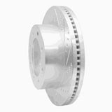 Dynamic Friction 2005-2012 Ford F-350 Super Duty 4WD Front Right Drilled & Slotted Silver Brake Rotor by Dynamic Friction Company 631-54196R