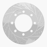 Dynamic Friction 2005-2012 Ford F-350 Super Duty 4WD Front Right Drilled & Slotted Silver Brake Rotor by Dynamic Friction Company 631-54196R