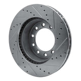Dynamic Friction 2005-2016 Ford F550 Super Duty Front Left Drilled & Slotted Silver Brake Rotor by Dynamic Friction Company 631-54197L