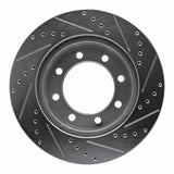 R1 Concepts 05-12 Ford F-250 4WD (Super Duty) Front Left Drilled & Slotted Silver Brake Rotor by R1 Concepts RNC-631-54198L