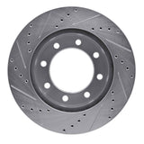 R1 Concepts 05-12 Ford F-250 4WD (Super Duty) Front Right Drilled & Slotted Silver Brake Rotor by R1 Concepts RNC-631-54198R