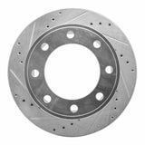 Dynamic Friction 2005-2012 Ford F-250 4WD (Super Duty) Rear Left Drilled & Slotted Silver Brake Rotor by Dynamic Friction Company 631-54199L