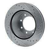 Dynamic Friction 2005-2012 Ford F-250 4WD (Super Duty) Rear Left Drilled & Slotted Silver Brake Rotor by Dynamic Friction Company 631-54199L