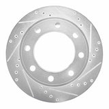 Dynamic Friction 2005-2012 Ford F-350 Super Duty 4WD Rear Right Drilled & Slotted Silver Brake Rotor by Dynamic Friction Company 631-54199R