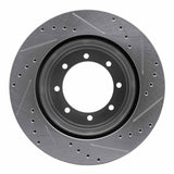 Dynamic Friction 2005-2012 Ford F-350 Super Duty 2WD Rear Left Drilled & Slotted Silver Brake Rotor by Dynamic Friction Company 631-54200L