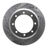 Dynamic Friction 2005-2012 Ford F-350 Super Duty 2WD Rear Left Drilled & Slotted Silver Brake Rotor by Dynamic Friction Company 631-54200L