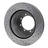 Dynamic Friction 2005-2012 Ford F-350 Super Duty 2WD Rear Left Drilled & Slotted Silver Brake Rotor by Dynamic Friction Company 631-54200L